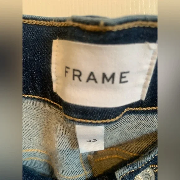 Frame Le Slim Palazzo denim. EUC. Dark wash. Plus size Stretchy! - Picture 6 of 8